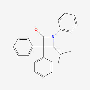 molecular formula C24H21NO B14428490 1,3,3-Triphenyl-4-(propan-2-ylidene)azetidin-2-one CAS No. 80269-74-5