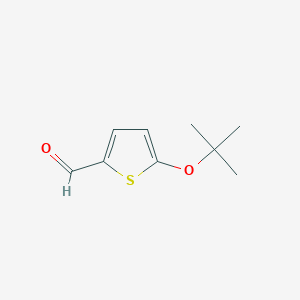 molecular formula C9H12O2S B14428518 5-tert-Butoxythiophene-2-carbaldehyde CAS No. 86052-35-9