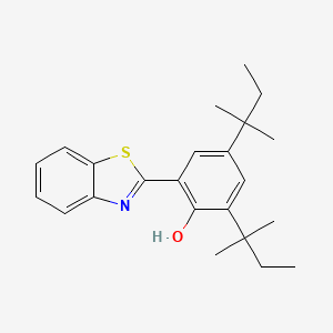 molecular formula C23H29NOS B14428525 6-(1,3-Benzothiazol-2(3H)-ylidene)-2,4-bis(2-methylbutan-2-yl)cyclohexa-2,4-dien-1-one CAS No. 83142-29-4