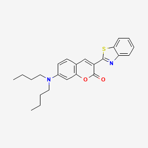 molecular formula C24H26N2O2S B14428531 3-(1,3-Benzothiazol-2-yl)-7-(dibutylamino)-2H-1-benzopyran-2-one CAS No. 81259-85-0