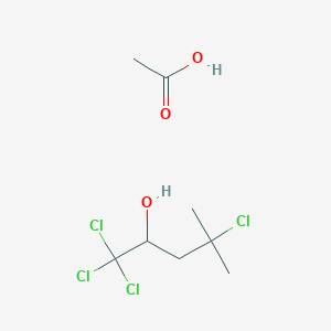 molecular formula C8H14Cl4O3 B14428540 Acetic acid;1,1,1,4-tetrachloro-4-methylpentan-2-ol CAS No. 84676-98-2