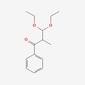 molecular formula C14H20O3 B14428566 3,3-Diethoxy-2-methyl-1-phenylpropan-1-one CAS No. 80587-91-3