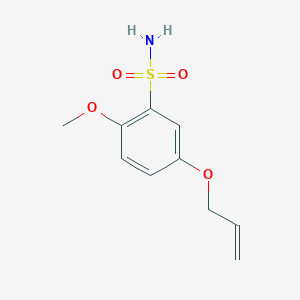 molecular formula C10H13NO4S B14428568 2-Methoxy-5-[(prop-2-en-1-yl)oxy]benzene-1-sulfonamide CAS No. 82020-85-7