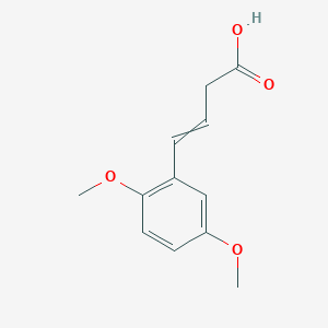 molecular formula C12H14O4 B14428597 4-(2,5-Dimethoxyphenyl)but-3-enoic acid CAS No. 83655-42-9