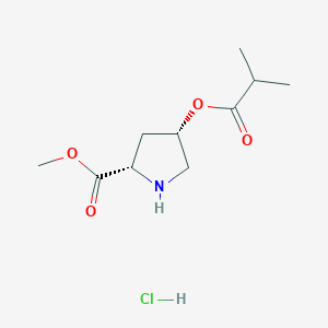 molecular formula C10H18ClNO4 B1442860 盐酸甲基(2S,4S)-4-(异丁酰氧基)-2-吡咯烷羧酸酯 CAS No. 1354488-21-3