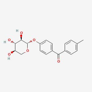 Methanone, (4-methylphenyl)(4-(beta-D-xylopyranosyloxy)phenyl)-, hydrate