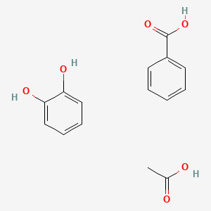 molecular formula C15H16O6 B14428626 acetic acid;benzene-1,2-diol;benzoic acid CAS No. 79792-94-2