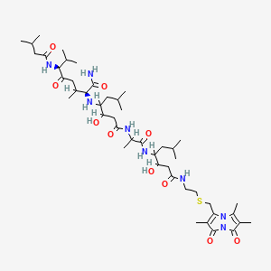 molecular formula C46H78N8O10S B14428648 Pepstatin-baet CAS No. 80562-33-0