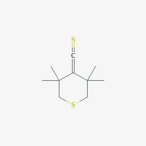 molecular formula C10H16S2 B14428657 (3,3,5,5-Tetramethylthian-4-ylidene)methanethione CAS No. 83357-76-0