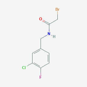 molecular formula C9H8BrClFNO B1442866 2-Bromo-n-(3-chloro-4-fluorobenzyl)acetamide CAS No. 1341784-72-2