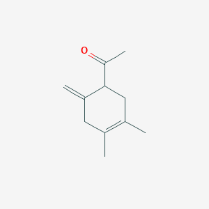 molecular formula C11H16O B14428674 1-(3,4-Dimethyl-6-methylidenecyclohex-3-en-1-yl)ethan-1-one CAS No. 84653-62-3