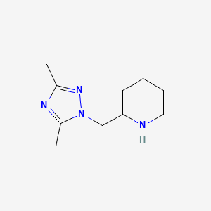 molecular formula C10H18N4 B1442868 2-[(dimethyl-1H-1,2,4-triazol-1-yl)methyl]piperidine CAS No. 1248974-19-7