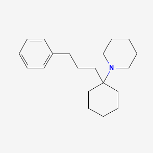 molecular formula C20H31N B14428711 1-[1-(3-Phenylpropyl)cyclohexyl]piperidine CAS No. 83385-87-9