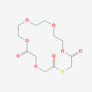 molecular formula C12H18O8S B14428726 1,4,7,10,13-Pentaoxa-16-thiacyclooctadecane-3,14,17-trione CAS No. 79687-38-0