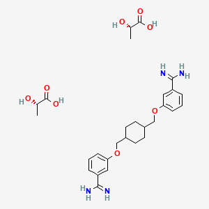 3-[[4-[(3-carbamimidoylphenoxy)methyl]cyclohexyl]methoxy]benzenecarboximidamide;(2S)-2-hydroxypropanoic acid