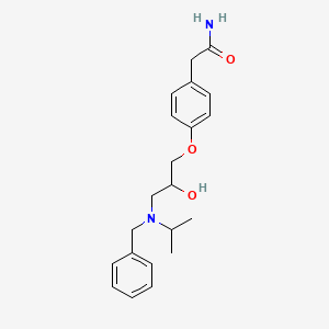 molecular formula C21H28N2O3 B14428777 4-(2-Hydroxy-3-(benzyl(isopropyl)amino)propoxy)phenylacetamide CAS No. 85650-48-2