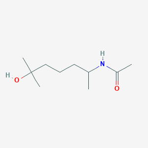 molecular formula C10H21NO2 B14428780 N-(6-hydroxy-6-methylheptan-2-yl)acetamide CAS No. 85602-77-3