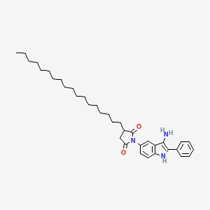 1-(3-Amino-2-phenyl-1H-indol-5-YL)-3-octadecylpyrrolidine-2,5-dione