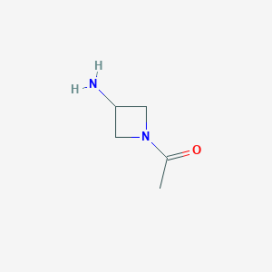 molecular formula C5H10N2O B1442881 1-(3-Aminoazetidin-1-yl)ethanone CAS No. 1137870-15-5