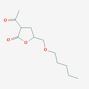 3-Acetyl-5-[(pentyloxy)methyl]oxolan-2-one