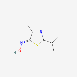 molecular formula C7H12N2OS B14428822 (NZ)-N-(4-methyl-2-propan-2-yl-2H-1,3-thiazol-5-ylidene)hydroxylamine 