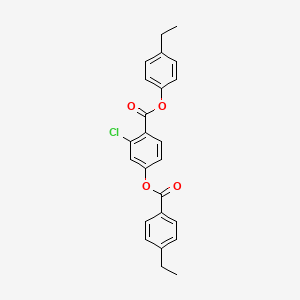 molecular formula C24H21ClO4 B14428834 4-Ethylphenyl 2-chloro-4-[(4-ethylbenzoyl)oxy]benzoate CAS No. 84700-06-1