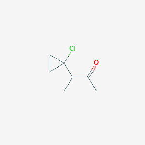 molecular formula C7H11ClO B14428863 3-(1-Chlorocyclopropyl)butan-2-one CAS No. 80345-21-7