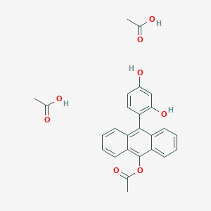 Acetic acid--10-(2,4-dihydroxyphenyl)anthracen-9-yl acetate (2/1)