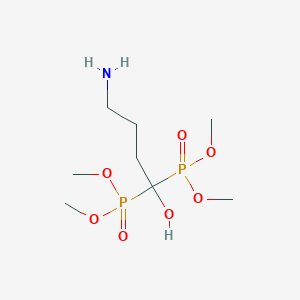 molecular formula C8H21NO7P2 B1442896 Tetramethyl (4-amino-1-hydroxybutane-1,1-diyl)bis(phosphonate) CAS No. 1428431-33-7