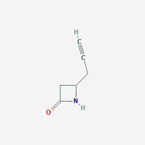 molecular formula C6H7NO B14429014 4-(Prop-2-yn-1-yl)azetidin-2-one CAS No. 81355-47-7