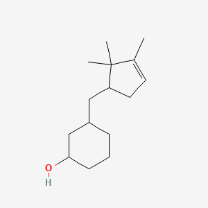 molecular formula C15H26O B14429019 3-[(2,2,3-Trimethylcyclopent-3-en-1-yl)methyl]cyclohexan-1-ol CAS No. 78286-27-8