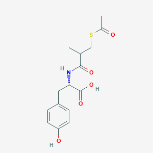 molecular formula C15H19NO5S B14429062 N-[3-(Acetylsulfanyl)-2-methylpropanoyl]-L-tyrosine CAS No. 83591-42-8