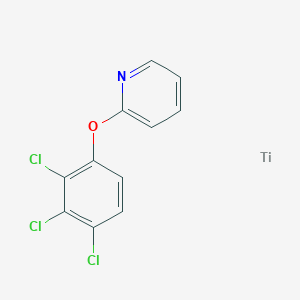 molecular formula C11H6Cl3NOTi B14429073 Titanium;2-(2,3,4-trichlorophenoxy)pyridine CAS No. 84470-84-8