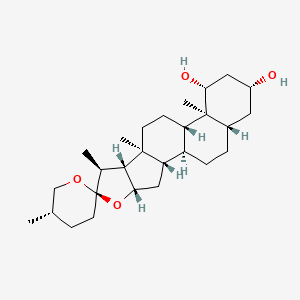 molecular formula C27H44O4 B14429095 Spirostan-1,3-diol, (1beta,3beta,5alpha,25S)- CAS No. 82373-93-1