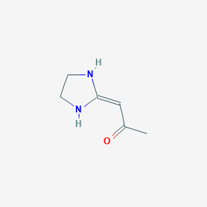 molecular formula C6H10N2O B144291 1-Imidazolidin-2-ylidenepropan-2-one CAS No. 126978-95-8