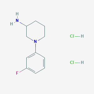 molecular formula C11H17Cl2FN2 B1442912 1-(3-氟苯基)哌啶-3-胺二盐酸盐 CAS No. 1311316-92-3
