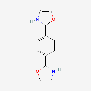 molecular formula C12H12N2O2 B14429146 2,2'-(1,4-Phenylene)bis(2,3-dihydro-1,3-oxazole) CAS No. 84705-72-6