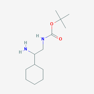 B1442918 tert-butyl N-(2-amino-2-cyclohexylethyl)carbamate CAS No. 1270370-49-4