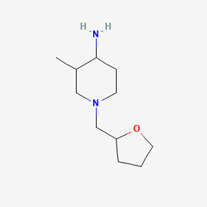 molecular formula C11H22N2O B1442920 3-Methyl-1-(oxolan-2-ylmethyl)piperidin-4-amine CAS No. 1250887-72-9