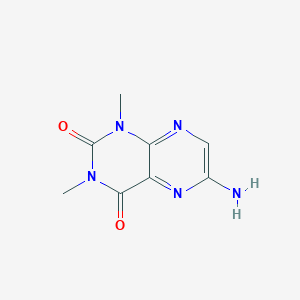 molecular formula C8H9N5O2 B14429216 6-Amino-1,3-dimethylpteridine-2,4(1H,3H)-dione CAS No. 84689-43-0