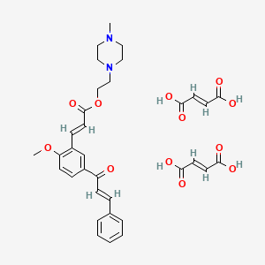 (E)-but-2-enedioic acid;2-(4-methylpiperazin-1-yl)ethyl (E)-3-[2-methoxy-5-[(E)-3-phenylprop-2-enoyl]phenyl]prop-2-enoate