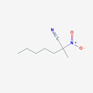 molecular formula C8H14N2O2 B14429223 2-Methyl-2-nitroheptanenitrile CAS No. 84065-79-2