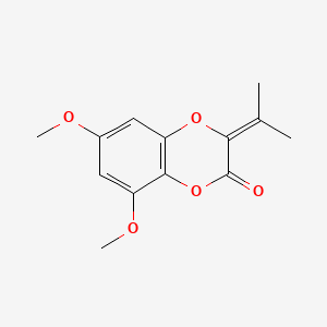 1,4-Benzodioxin-2(3H)-one, 6,8-dimethoxy-3-(1-methylethylidene)-