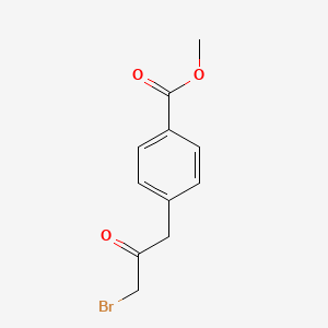 molecular formula C11H11BrO3 B14429228 Methyl 4-(3-bromo-2-oxopropyl)benzoate CAS No. 85828-56-4