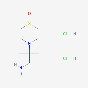 molecular formula C8H20Cl2N2OS B1442927 4-(1-氨基-2-甲基丙烷-2-基)-1lambda4-硫代吗啡啉-1-酮二盐酸盐 CAS No. 1311316-83-2