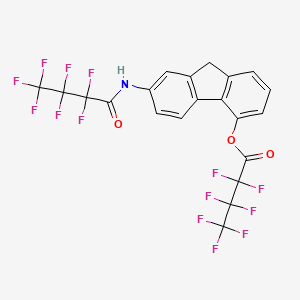 molecular formula C21H9F14NO3 B14429294 (7-(2,2,3,3,4,4,4-heptafluorobutanoylamino)-9H-fluoren-4-yl) 2,2,3,3,4,4,4-heptafluorobutanoate CAS No. 82137-36-8