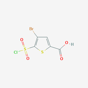 molecular formula C5H2BrClO4S2 B1442930 4-Bromo-5-(chlorosulfonyl)thiophene-2-carboxylic acid CAS No. 1306604-23-8