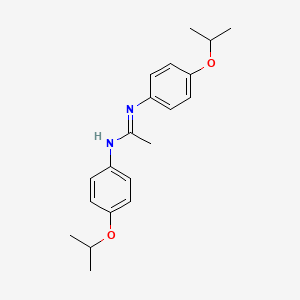 molecular formula C20H26N2O2 B14429347 N,N'-bis(4-propan-2-yloxyphenyl)ethanimidamide CAS No. 84308-83-8