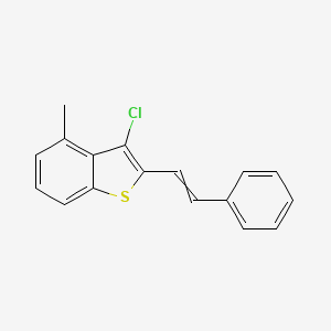 3-Chloro-4-methyl-2-(2-phenylethenyl)-1-benzothiophene