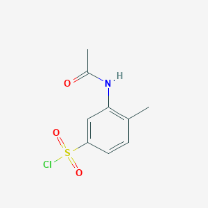 molecular formula C9H10ClNO3S B1442937 3-乙酰氨基-4-甲苯磺酰氯 CAS No. 13632-46-7